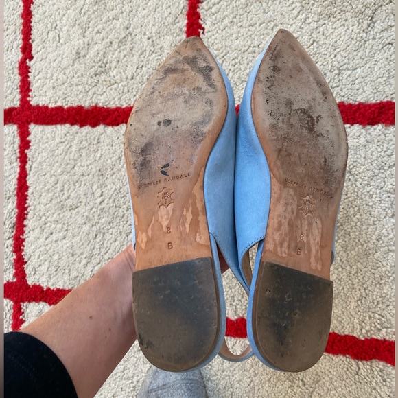 Loeffler Randall Eve Pointy Toe Suede Slingback Flats - Picture 2 of 3